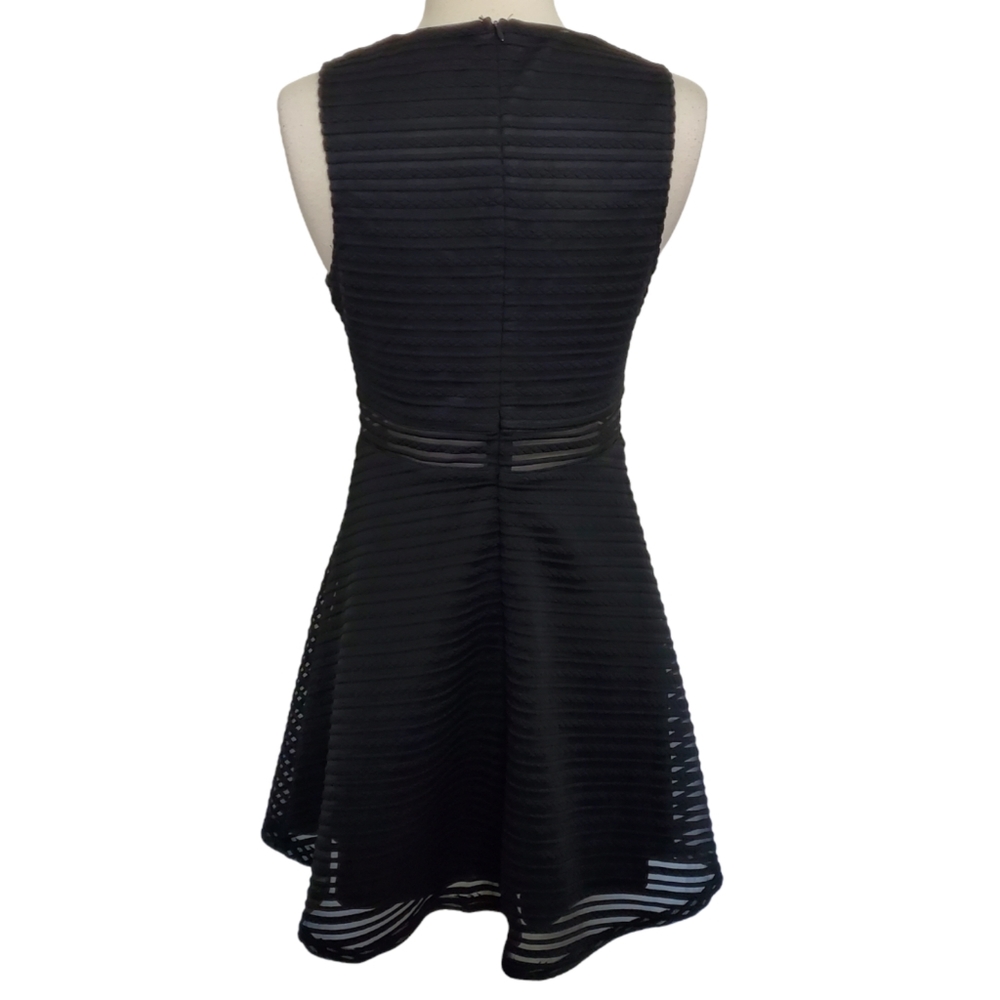 Lulus Dress Black Ribbed Sleeveless Flirty Fit and Flare Waist Detail Sz S - Picture 9 of 14